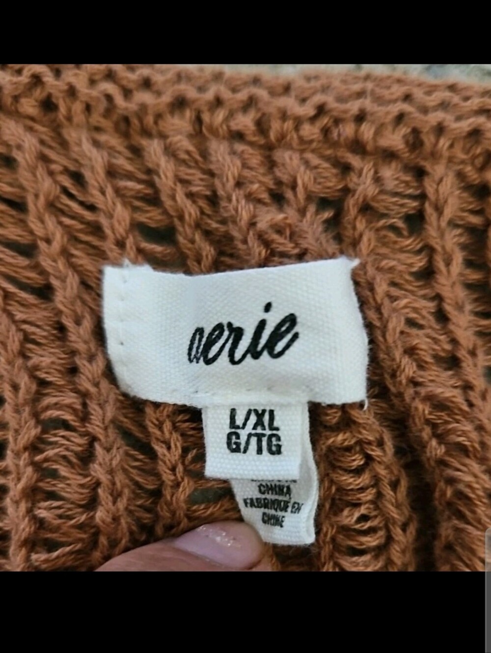Aerie Womens Brown Crochet Wrap Tie Lightweight Beach Sarong In Horizon L/XL - Picture 7 of 10